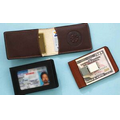 Aniline Glazed Calfskin Sure-Grip Money Clip Wallet